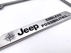 License Plate Frame Brushed Stainless for Jeep Wrangler (2007–2024)