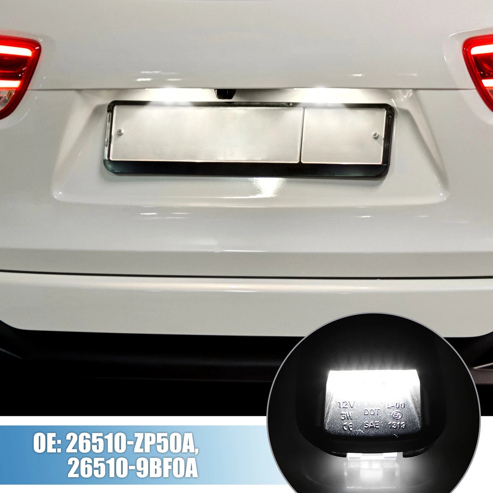 2X White LED License Plate Light 26510-ZP50A 3528SMD for Nissan Frontier (2005–2019)