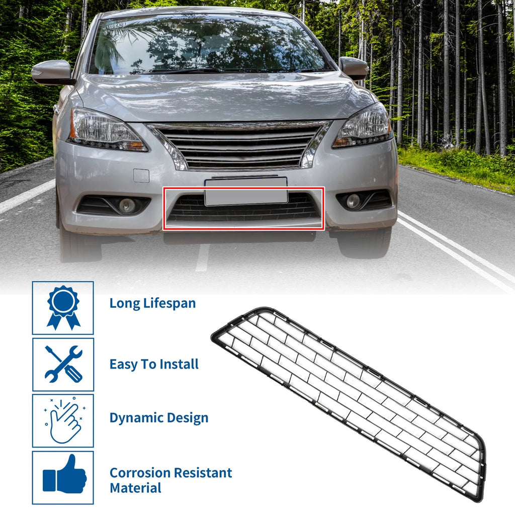 Front Lower Hood Bumper Grille for Nissan Sentra (2013–2015) 622543RA0A