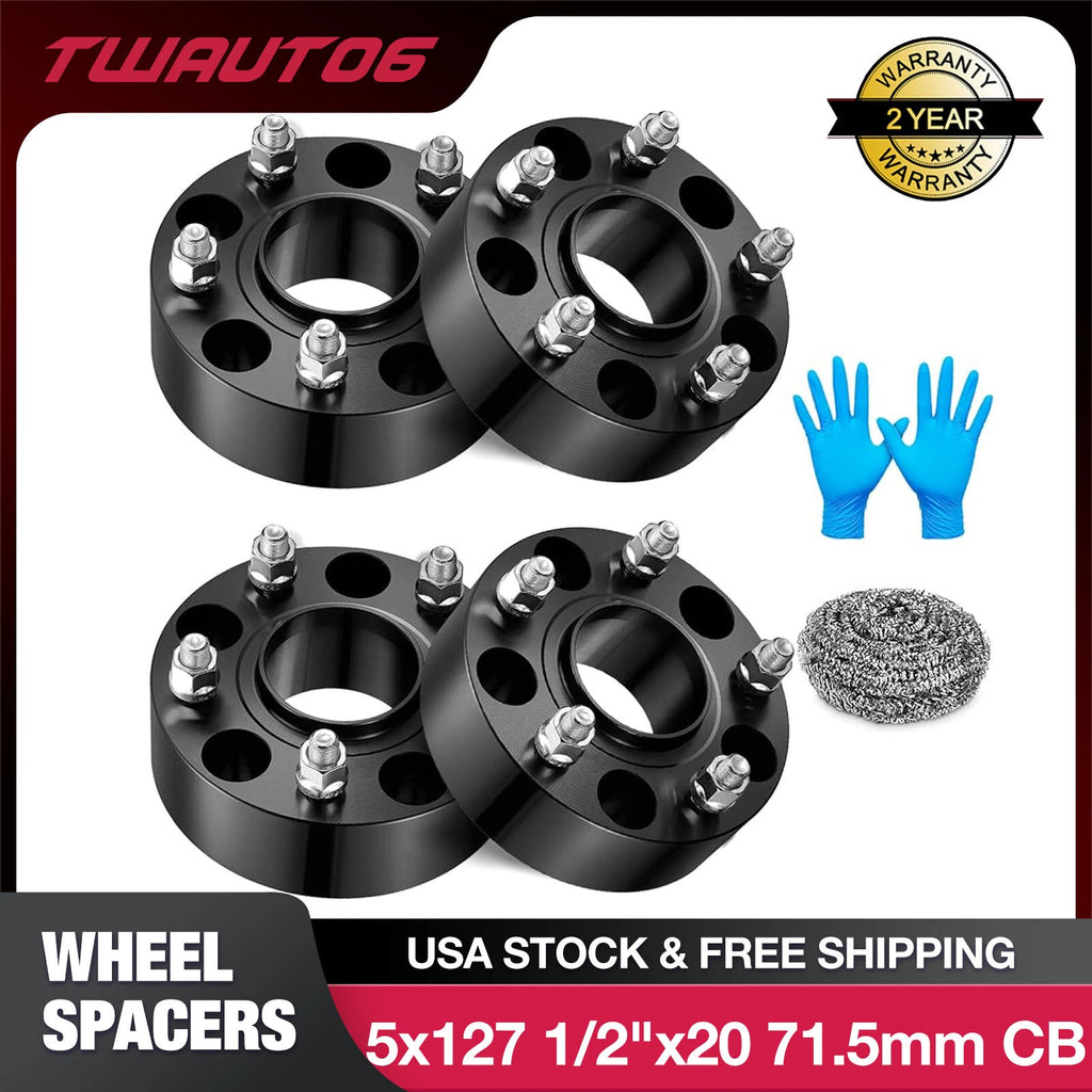 4PCS 2" Black Wheel Spacers for Jeep Wrangler JK Rubicon (2007–2018)