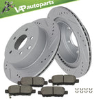 Rear Disc Brake Rotors & Ceramic Brake Pads Kit for Infiniti G35 & Nissan 350Z (2003–2008)