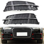 Black Chrome Front Bumper Lower Side Grille for Audi A6 (2014-2018)