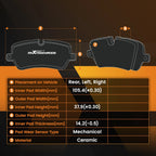 Set of 4 Rear Disc Brake Rotors with Ceramic Brake Pads for Nissan Juke/Sentra/Altima/Maxima (2011–2020)