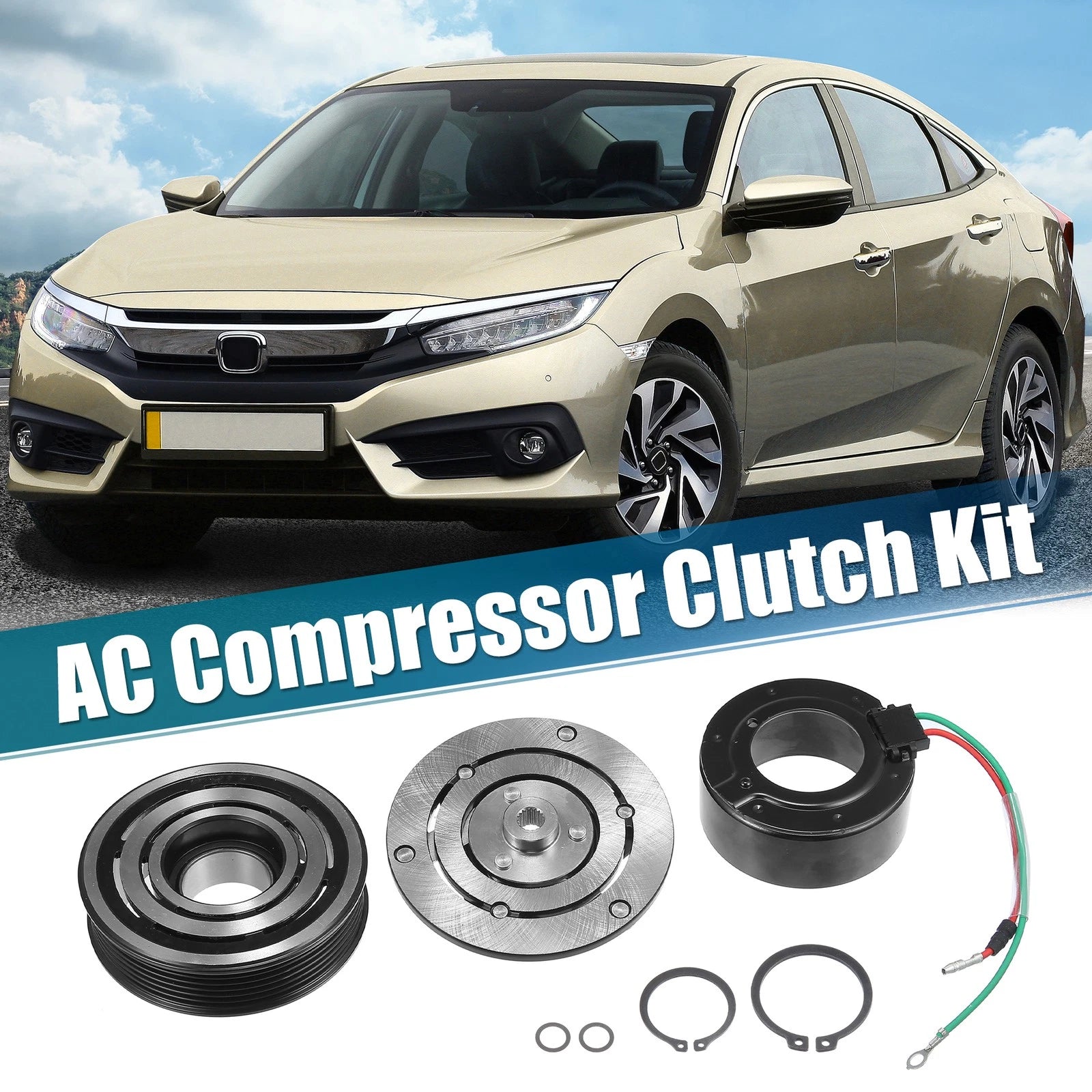 AC Compressor Clutch Set for Honda Civic 1.7L (2001–2005) No. 38810P2FA01