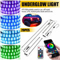 6X AUXITO RGB LED Strip Underbody Light Kit for Universal Vehicles