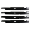 Set of 4 Replacement 18" Notched Lawn Mower Blades for Multiple Makes & Models