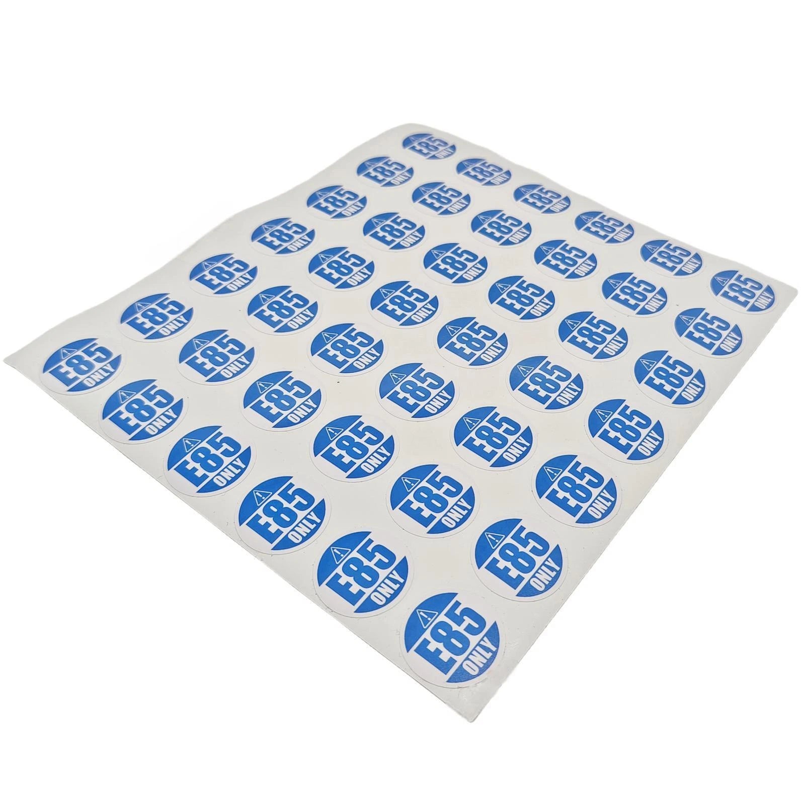 Set of 42 E85 Fuel Only Warning Stickers 1" Round for Flex-Fuel Vehicles