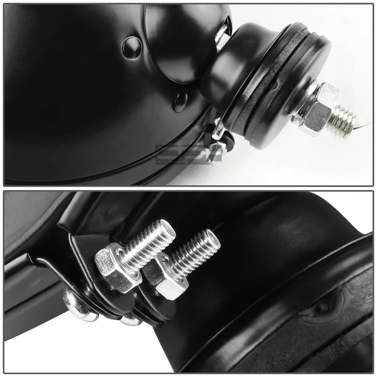 6" Round Bull Bar Fog Light Lamps for - Chrome, Clear Lens, Switch Kit