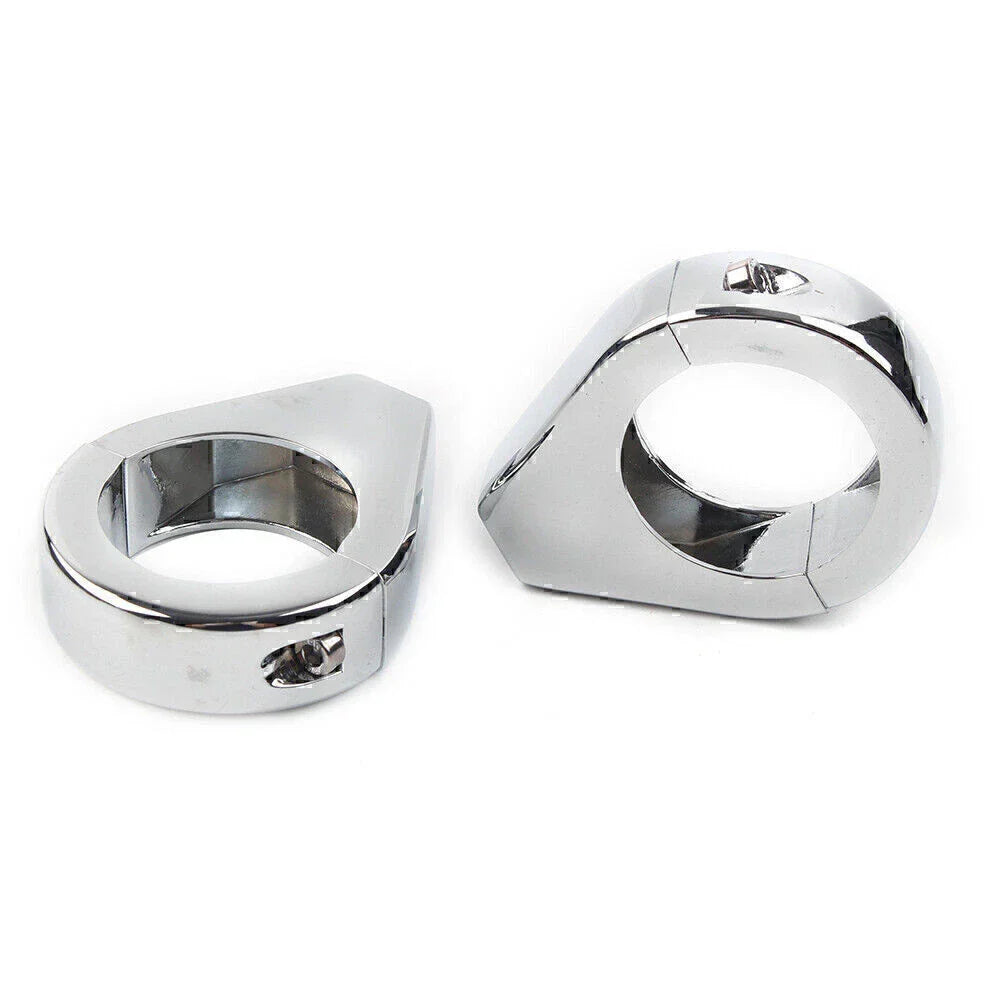 Chrome Fork Clamp Turn Signal Clamps for Harley Softail (39mm)
