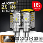 Set of 2 H4 9003 LED Headlight Bulbs for Motorcycle (Year Range)