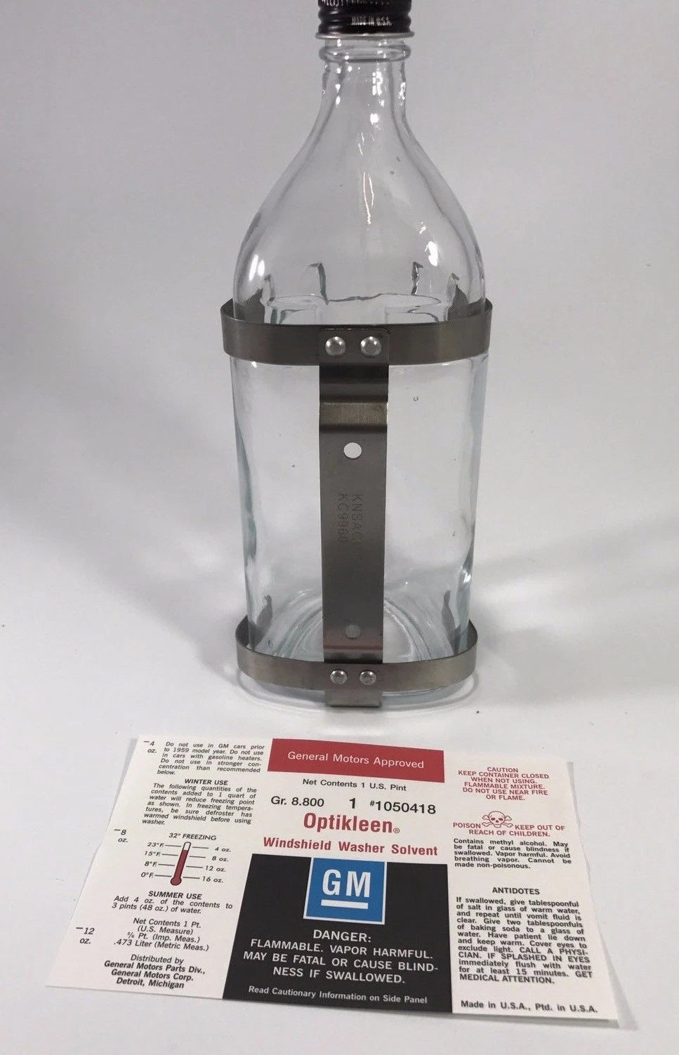 Glass Washer Bottle with Bracket Replacement for Pontiac Buick Oldsmobile (1959–1972)