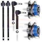 6x Front Wheel Hub and Bearing Assembly + Tie Rod Kit for Make Model