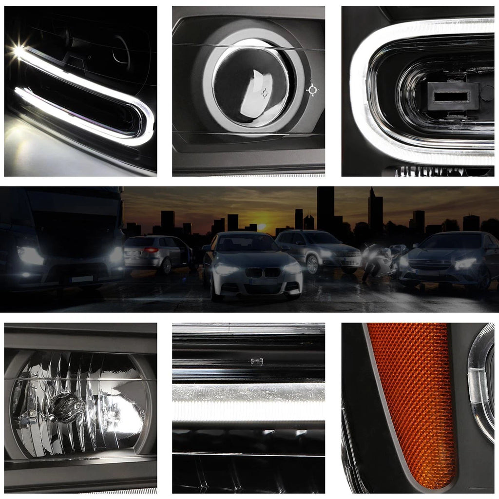 Headlight Replacement for Ford F-150 (2015–2017) Chrome Housing Clear Side
