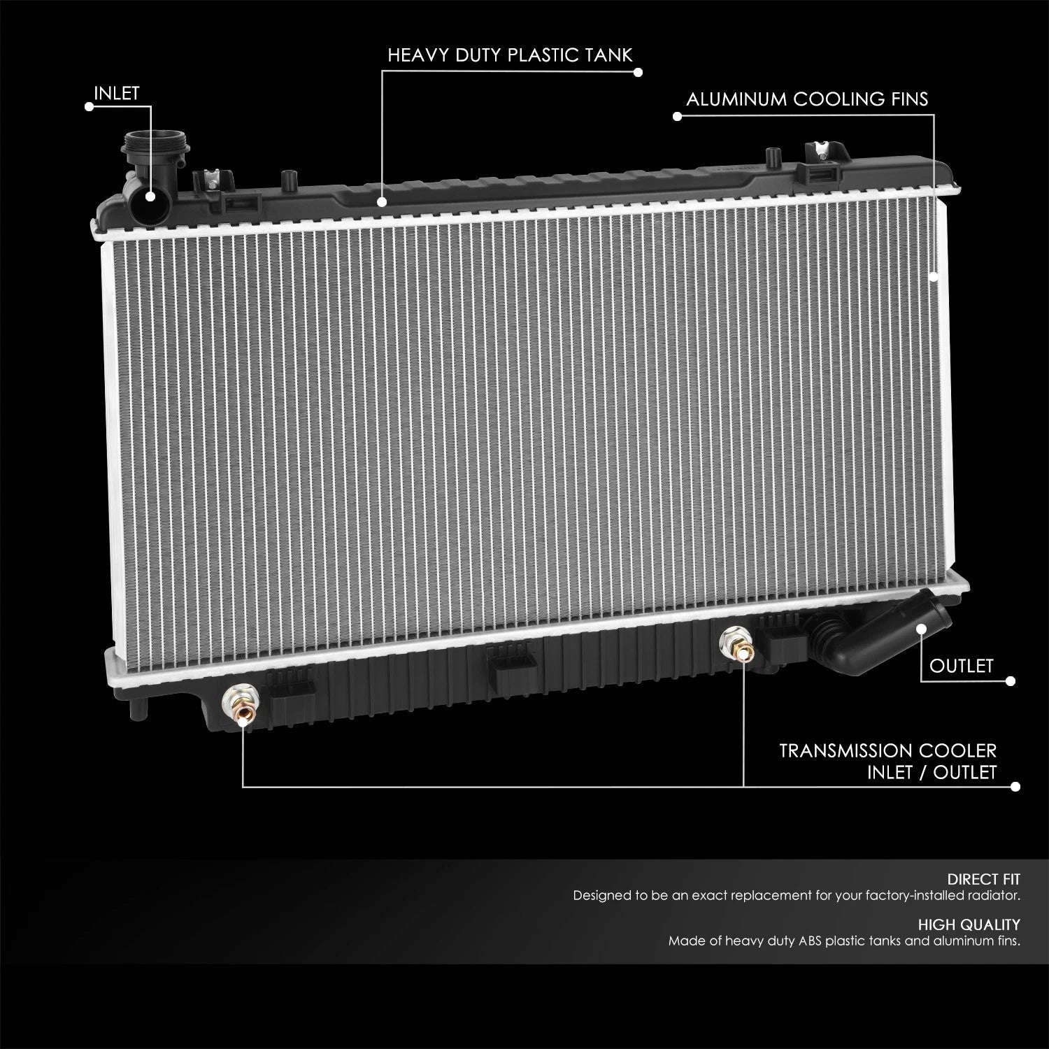 Aluminum Cooling Radiator DPI 13044 for Chevy Caprice Pontiac G8 (2008–2011)