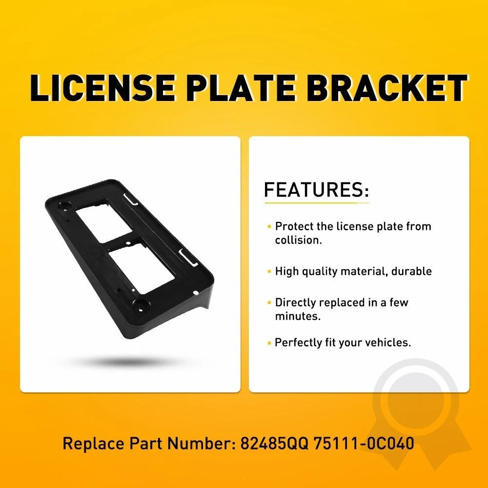 Black Front License Plate Bracket for Toyota Tundra (2022–2025) 82485QQ