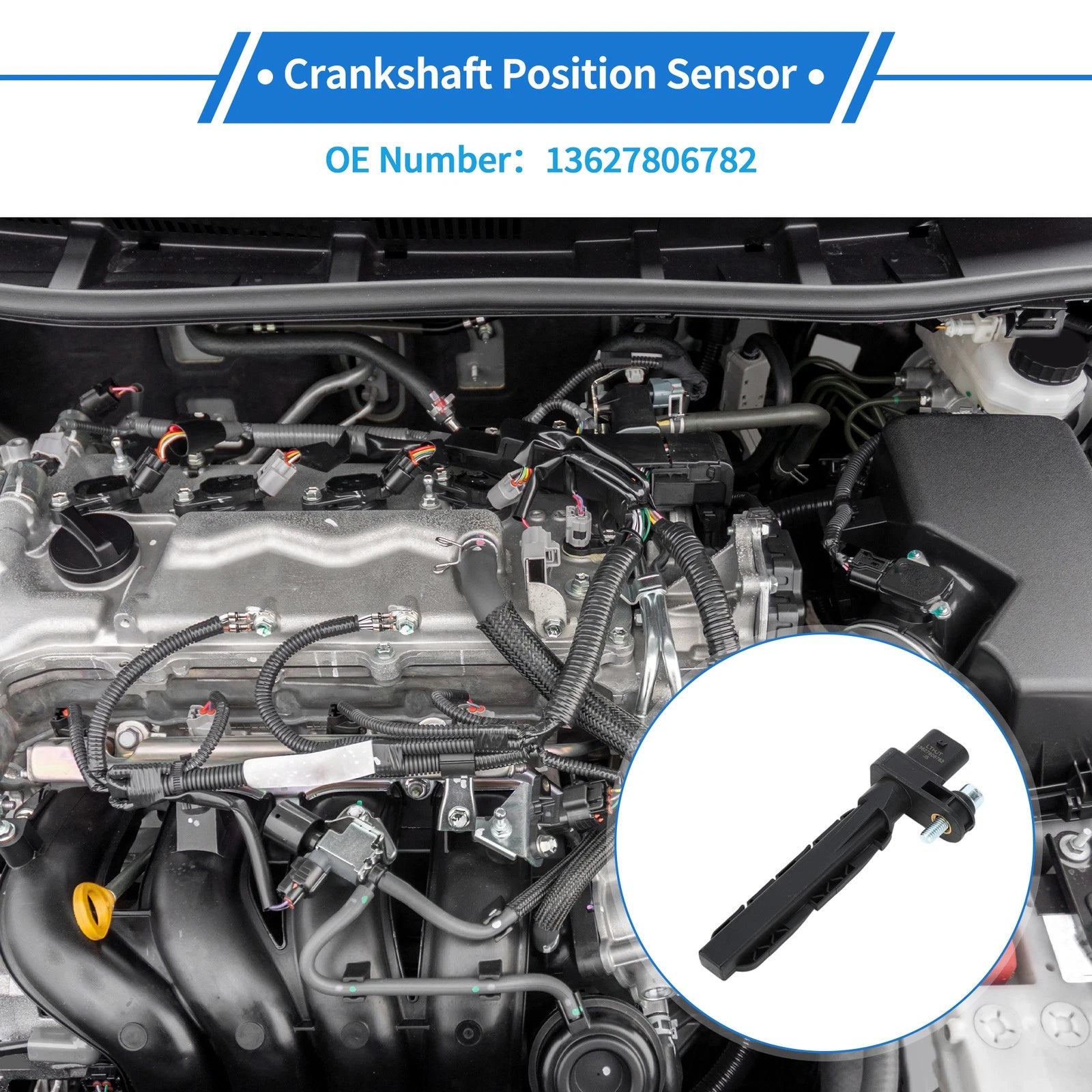 Crankshaft Position Sensor for BMW E90 325d (2010–2011) No. 13627806782