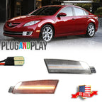Clear Amber LED Front Bumper Side Marker Reflectors for Mazda 6 (2009–2013)