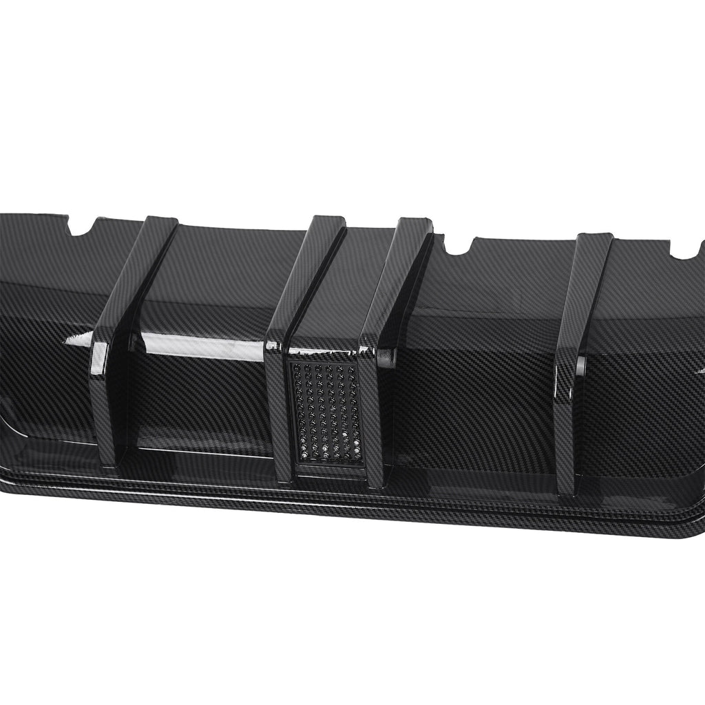 Rear Diffuser with LED for BMW 3 Series G20 (2019–2022) Carbon Fiber Style