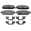 Set of 4 TRW Pro Rear Metallic Slotted Brake Pads w/ Clips for Cadillac Chevrolet GMC