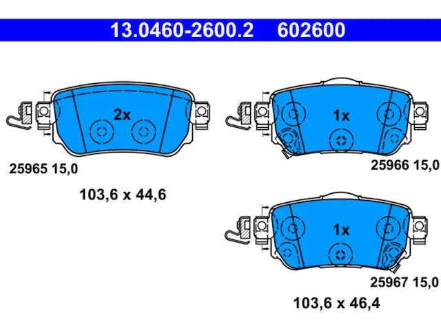 Front Brake Pad Set for Mazda 3 (2019–2024) ZM295KH