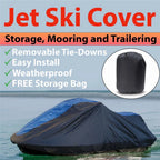 420D Black/Blue Jet Ski Cover for SeaDoo GT GTX GTI GTS (Semicustom)