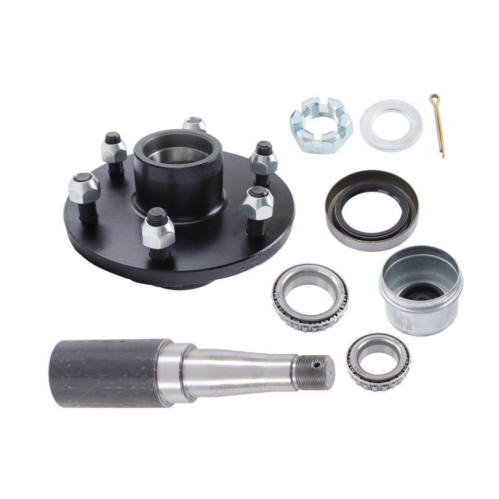 Round 84 Spindle Trailer Hub Kit with Bearing for 3500lb Axle