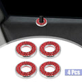 4X Red Bling Door Lock Stickers for Mercedes Benz E C Class GLC (2015–2019)