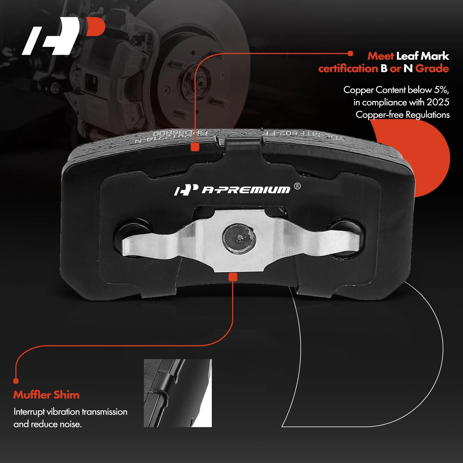 Rear Disc Rotor & Brake Pad Set for Mitsubishi Outlander