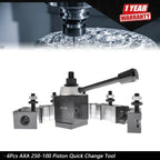 Set of 6 Piston Quick Change Tool Post Holders for Lathe 6-12"