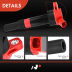 Set of 4 Red Ignition Coils for Hyundai Elantra (2010–2016) Tucson Kia Forte Soul