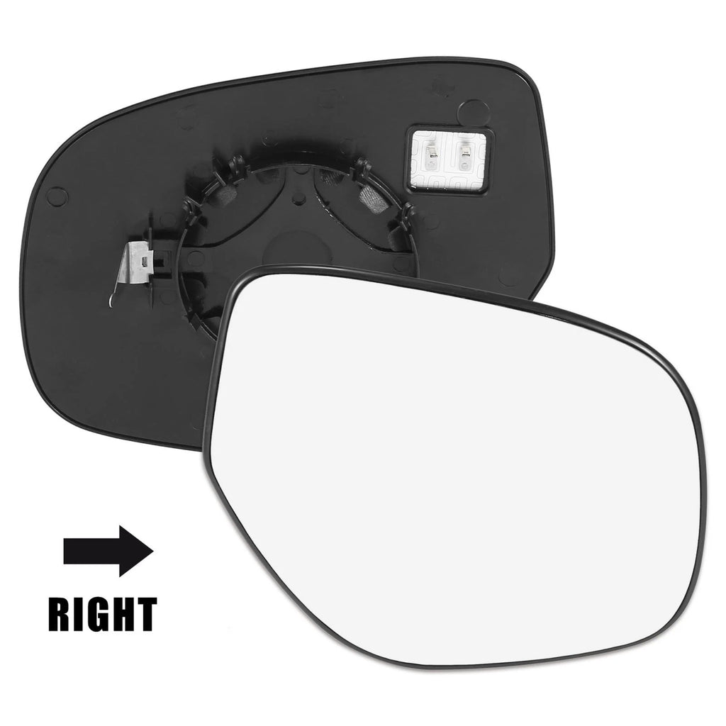 Right Side Heated Mirror Glass with Backing Plate for Mitsubishi Outlander (2003–2021)