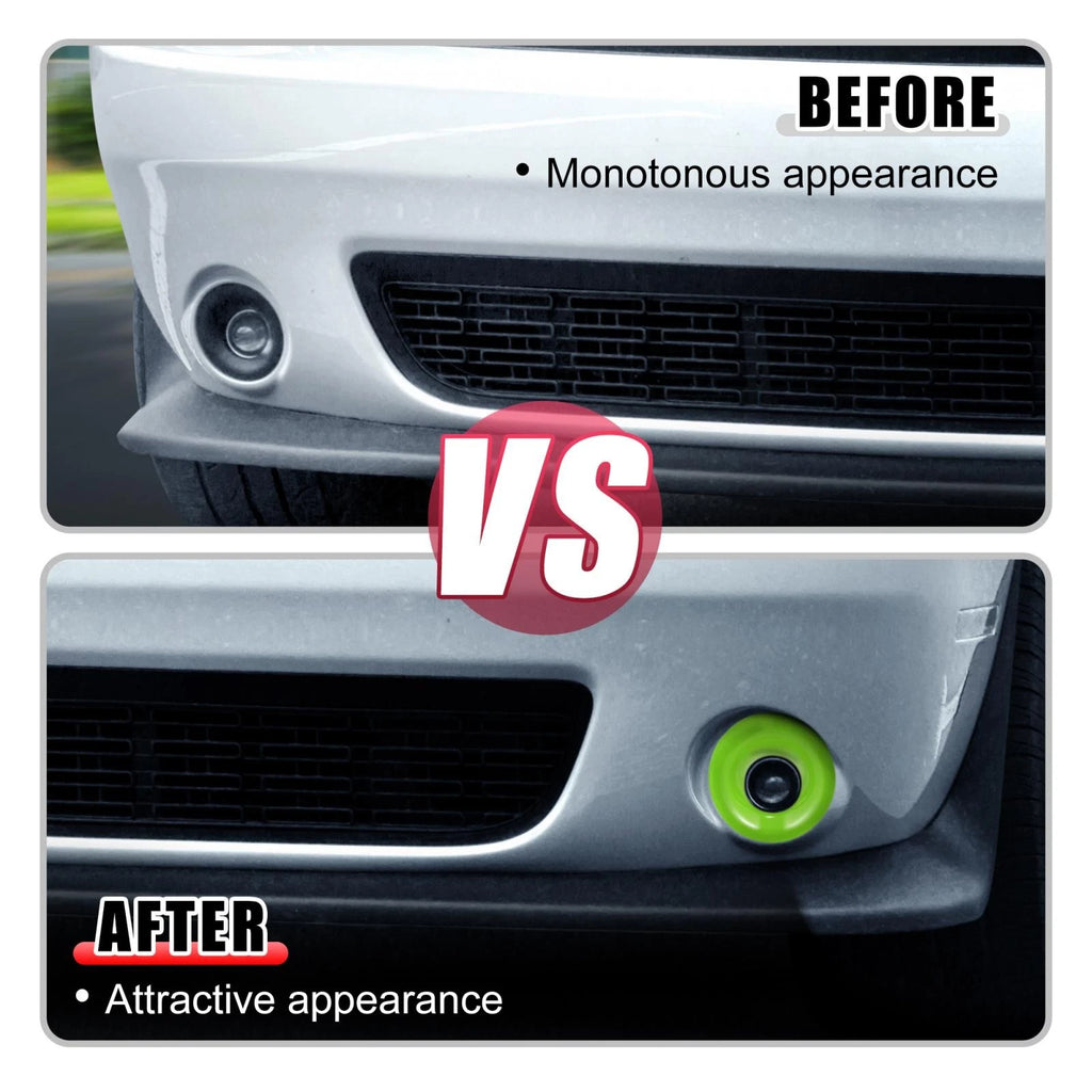 2X ABS Front Foglight Covers Trim for Dodge Challenger (2015–2020) Green