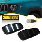 Smoked White/Amber LED Front Side Marker Lights for Jeep Renegade (2015–2023)