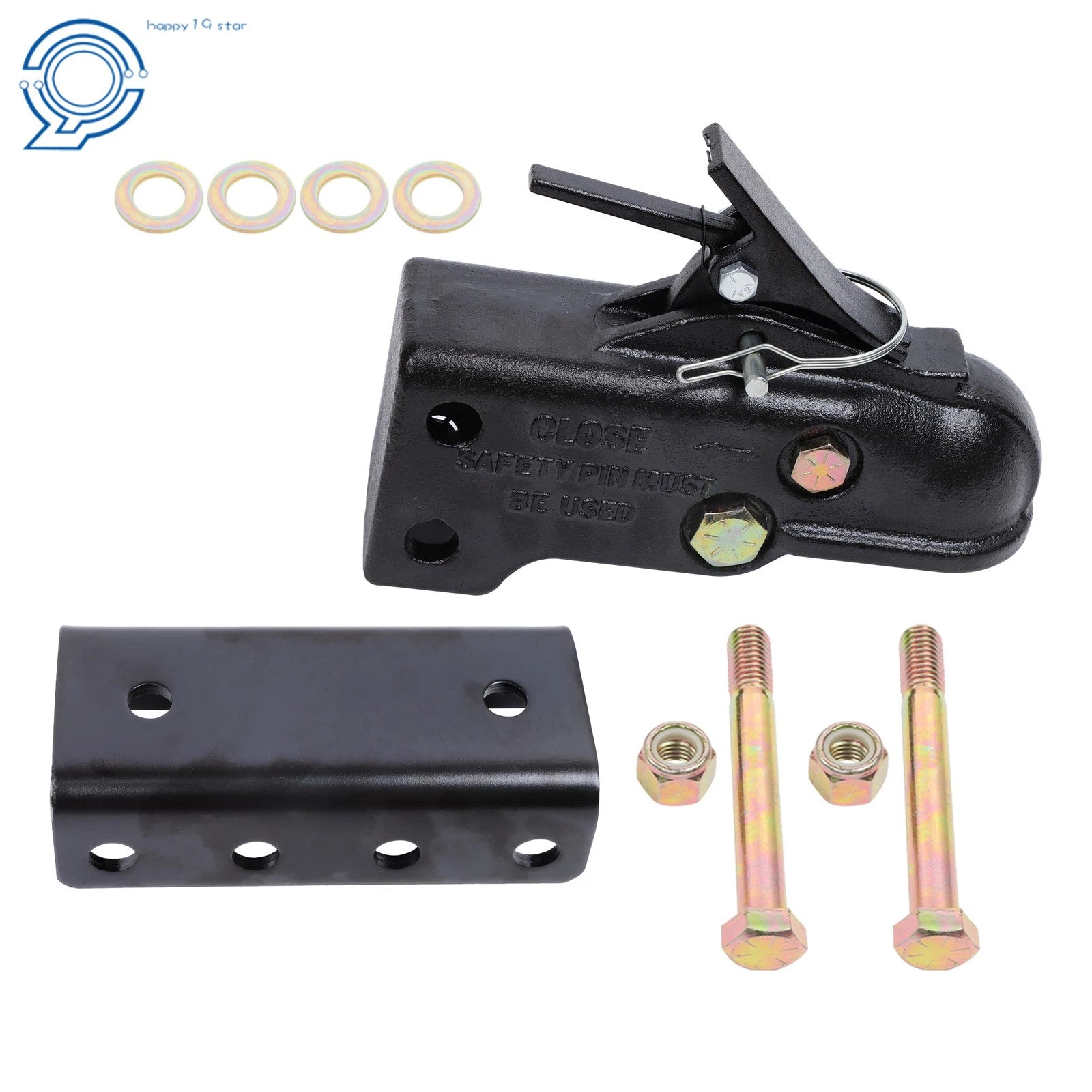 Adjustable Trailer Coupler and Channel Bracket Kit for Trailers (2-5/16")
