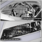 Sequential 3D LED Lightbar Chrome Clear Headlight for Volvo VN VNL (2018–2024)