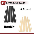 6 Pcs Door Pillar Window Trim for Lexus GS (1998-2005) Carbon Fiber Black