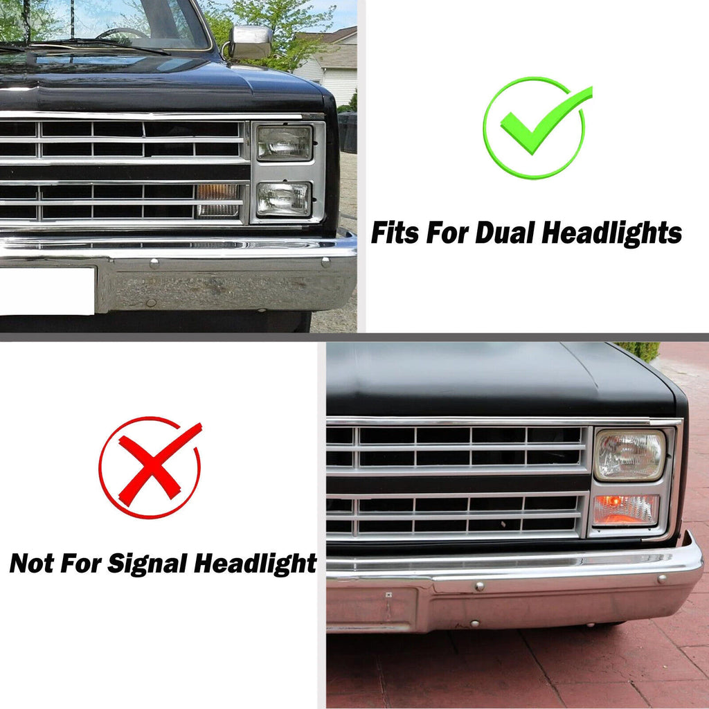 2X Chrome Front Turn Signal Corner Marker Lights for Chevy GMC Pickup