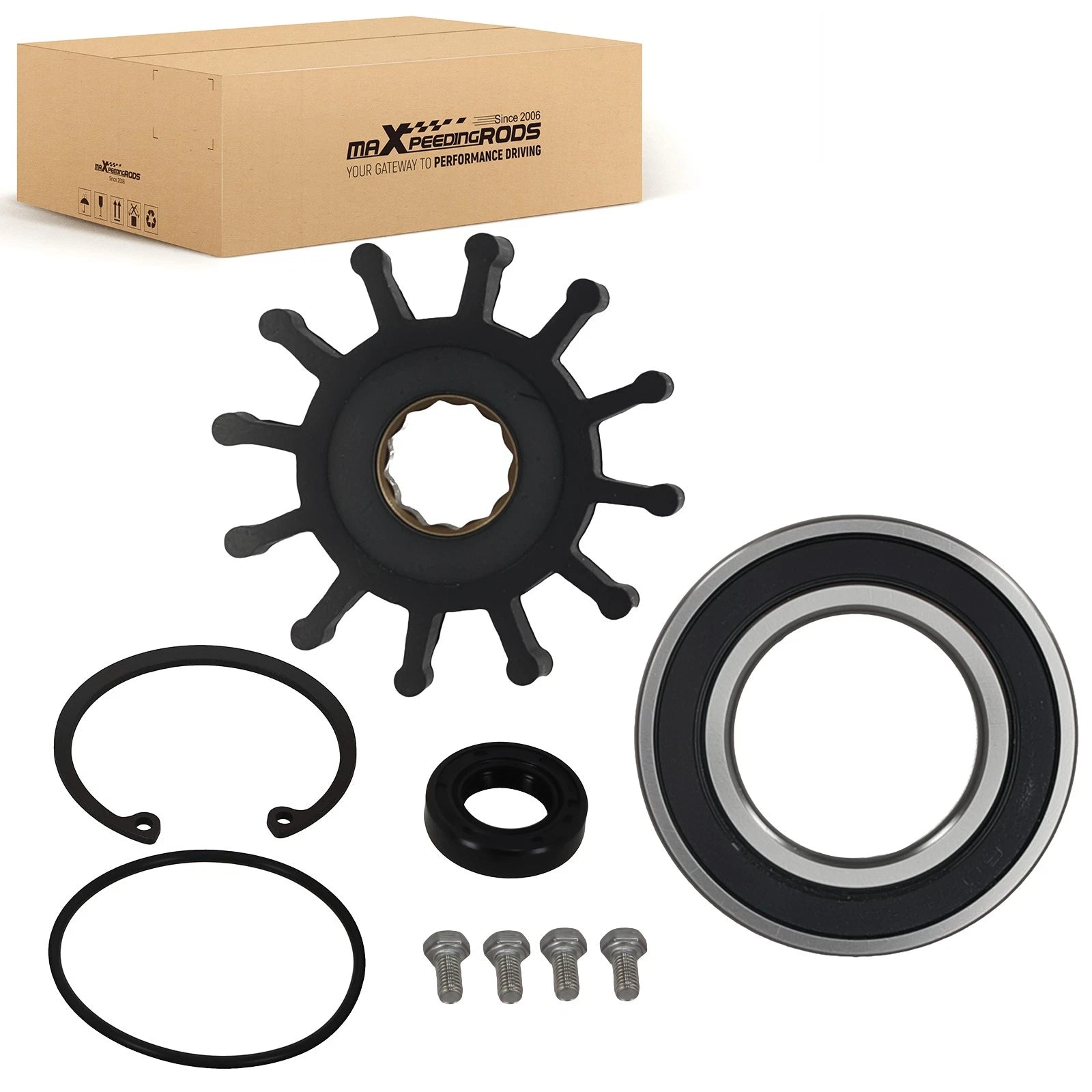 Raw Water Pump Impeller Kit for Volvo Penta GM 5.0GL 5.7GL (1999–2005)