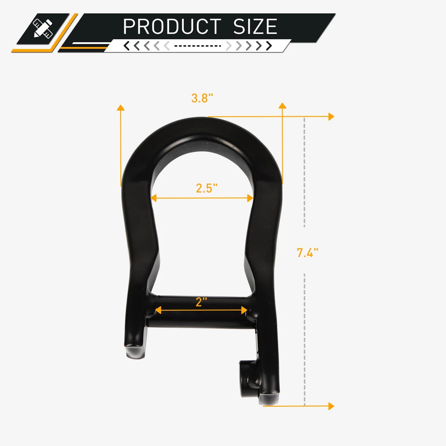 Black Front Tow Hooks for Chevrolet Silverado 1500 (2019–2021) 84195908