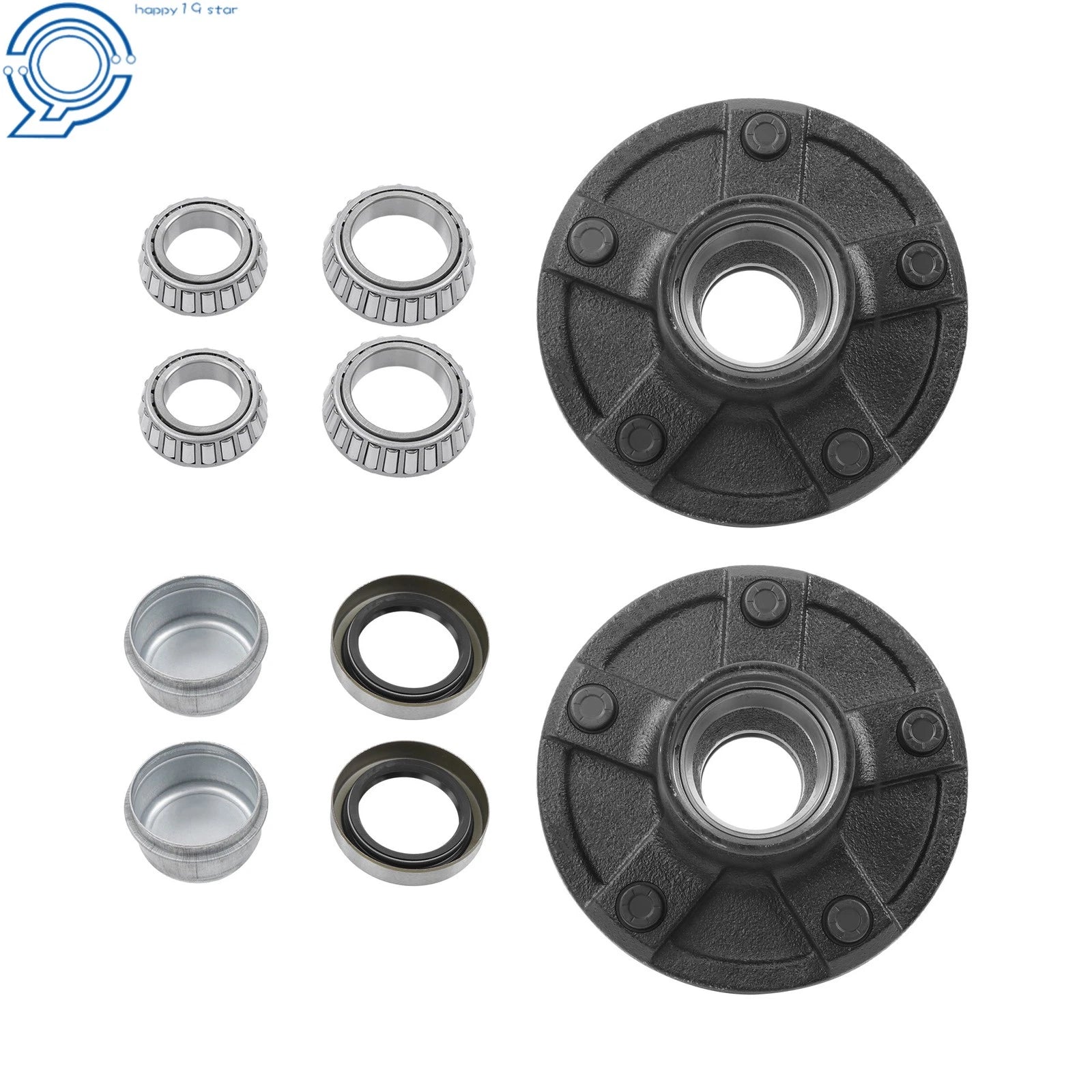 Set of 2 Spindles for 3500 lbs Trailer Hub (5 on 5.5)