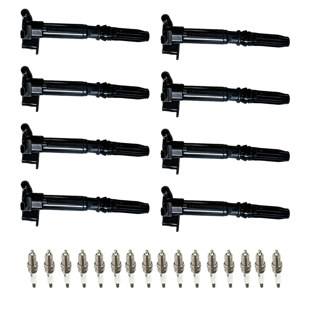 Set of 8 Ignition Coils & 16 Spark Plugs for Ford F-250 F-350 (2018–2022)