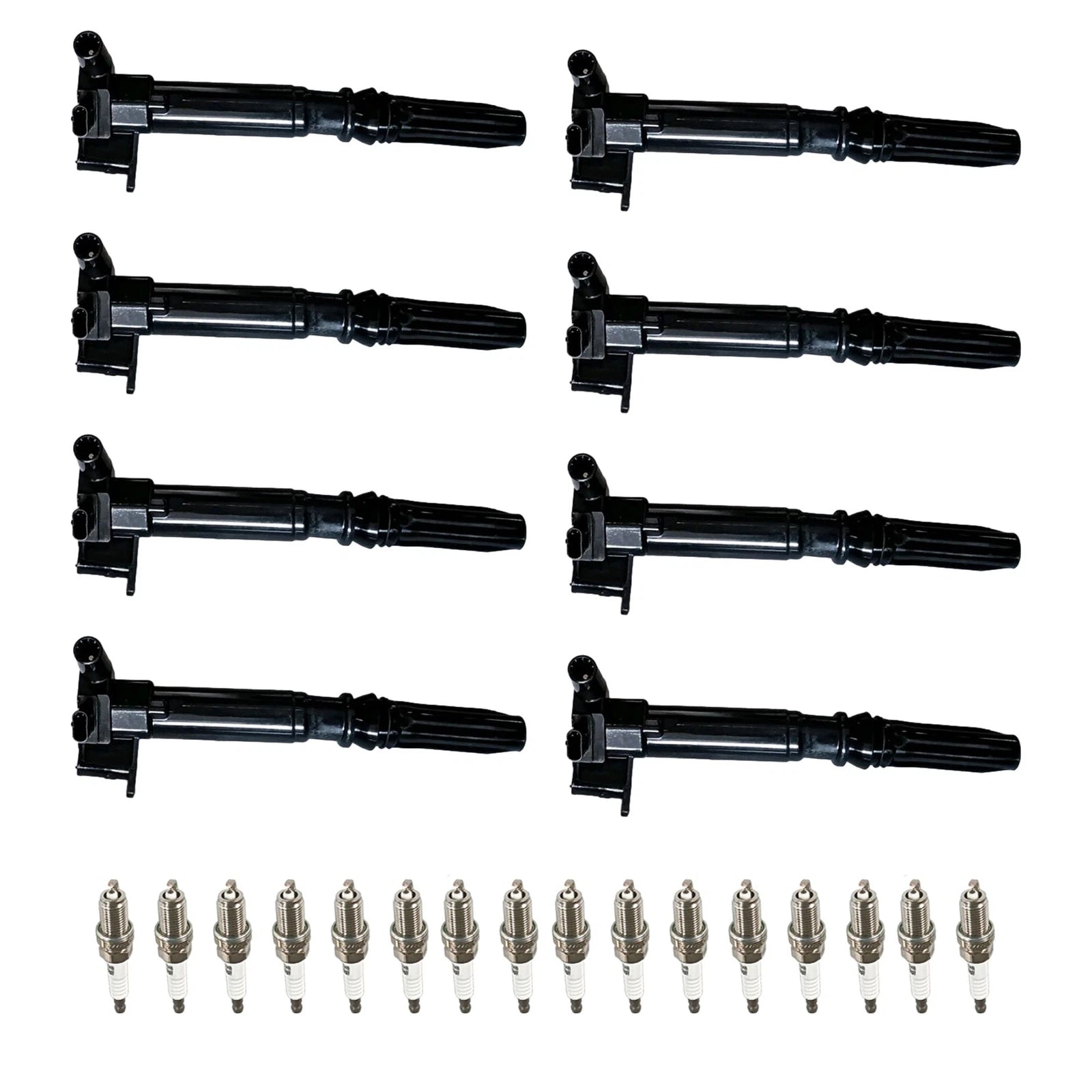 Set of 8 Ignition Coils & 16 Spark Plugs for Ford F-250 F-350 (2018–2022)