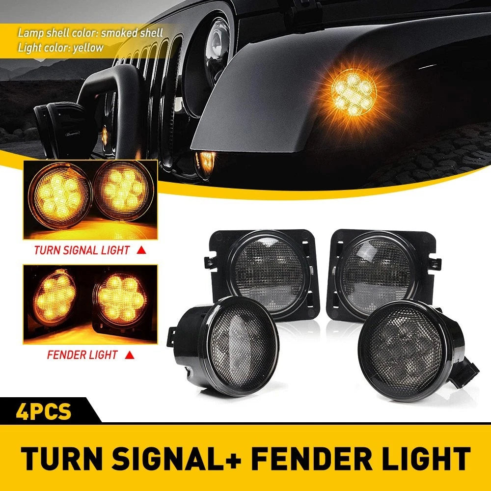 LED Side Lamp Turn Signal Light for Jeep JKU Wrangler (2010–2015)