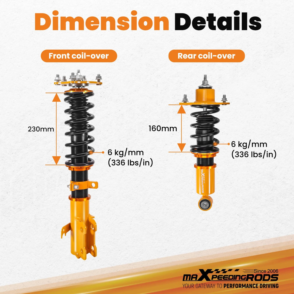 Adjustable Coilover Lowering Kit for Honda CR-V (2007-2011)