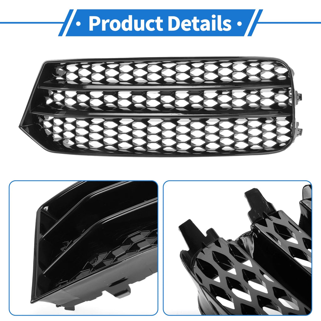 Fog Light Grill for Audi A1 (2010–2018) No. 8XA807681B Honeycomb Black
