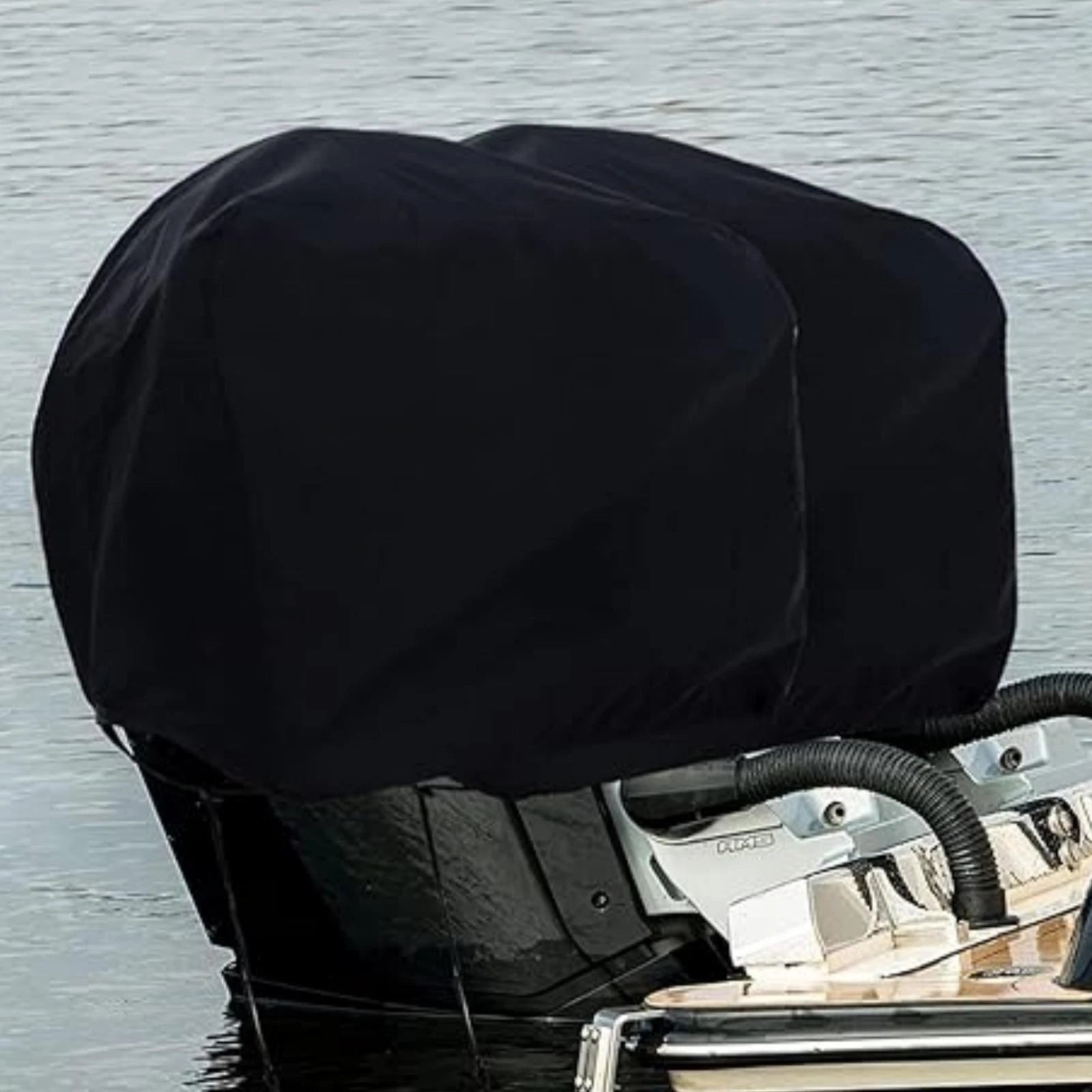 Universal Outboard Motor Cover for 30-60 HP Engines (Black)