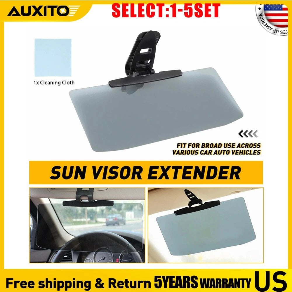 Set of 5 Universal Sun Visor Shields for Anti-Glare Driving