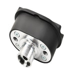 Black Aluminum Finned Valve Cover Air Breather PCV Combo for