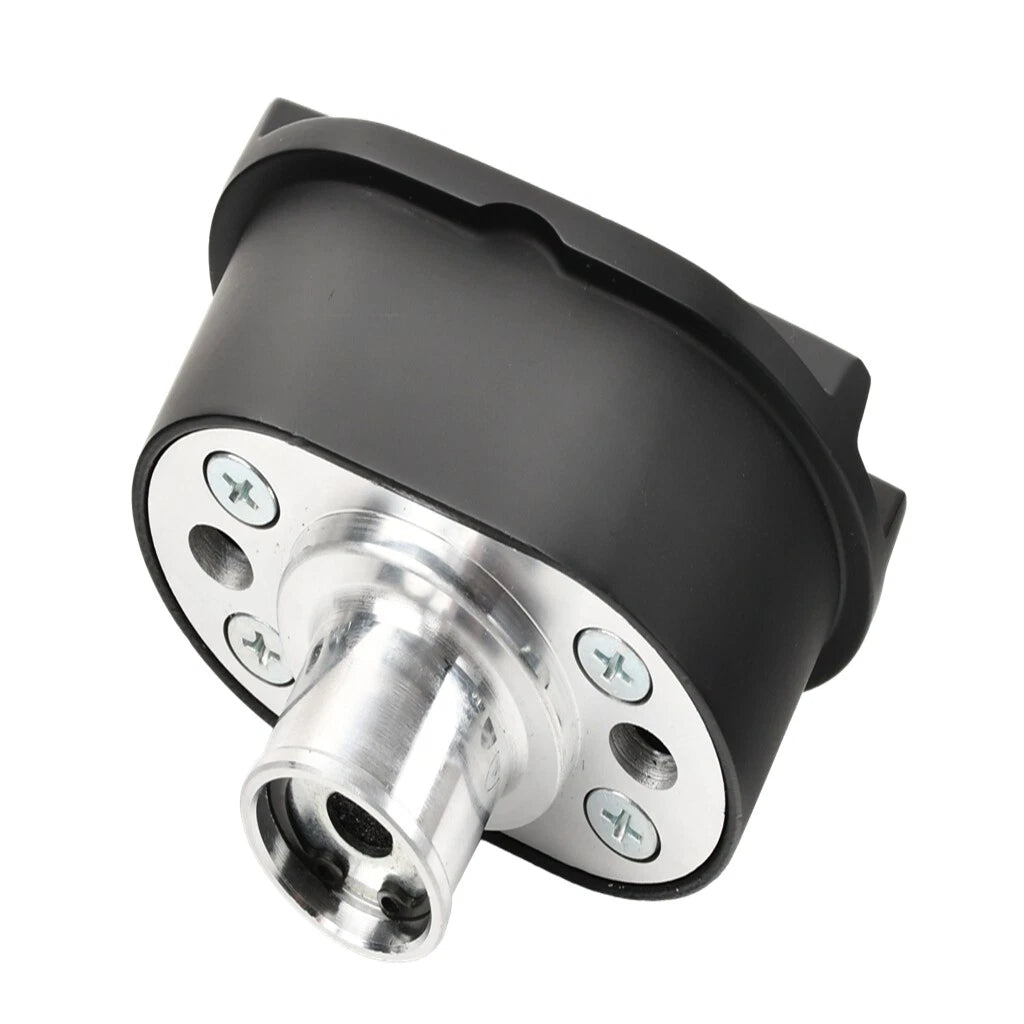 Black Aluminum Finned Valve Cover Air Breather PCV Combo for