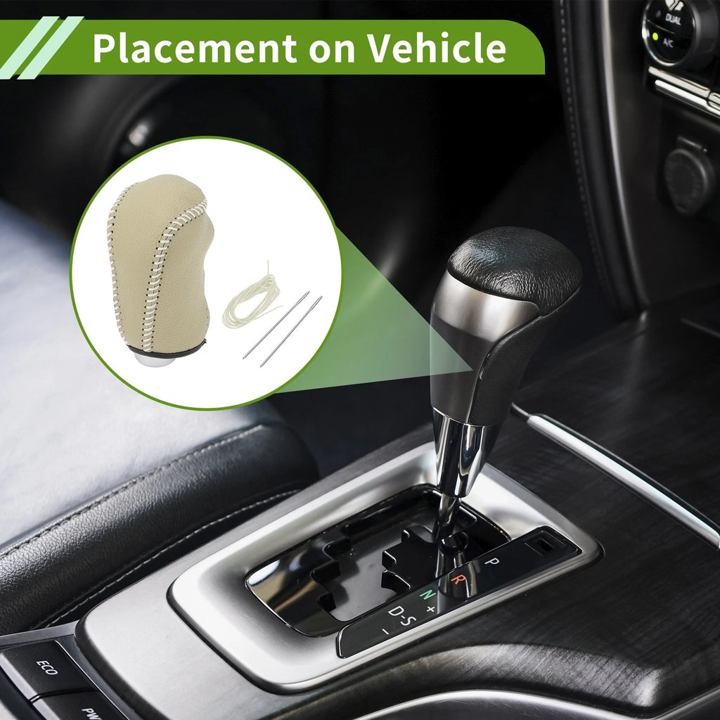 Gear Shift Knob Cover for Nissan Altima (2013–2018) Pebbled Beige